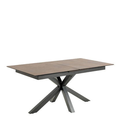 Heaven Extendable Dining Table with Ceramic Rusty Brown Top 168–210cm