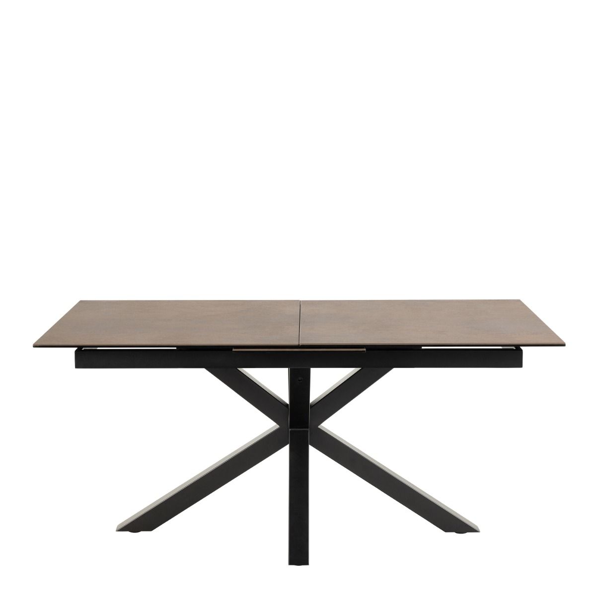 Heaven Extendable Dining Table with Ceramic Rusty Brown Top 168–210cm