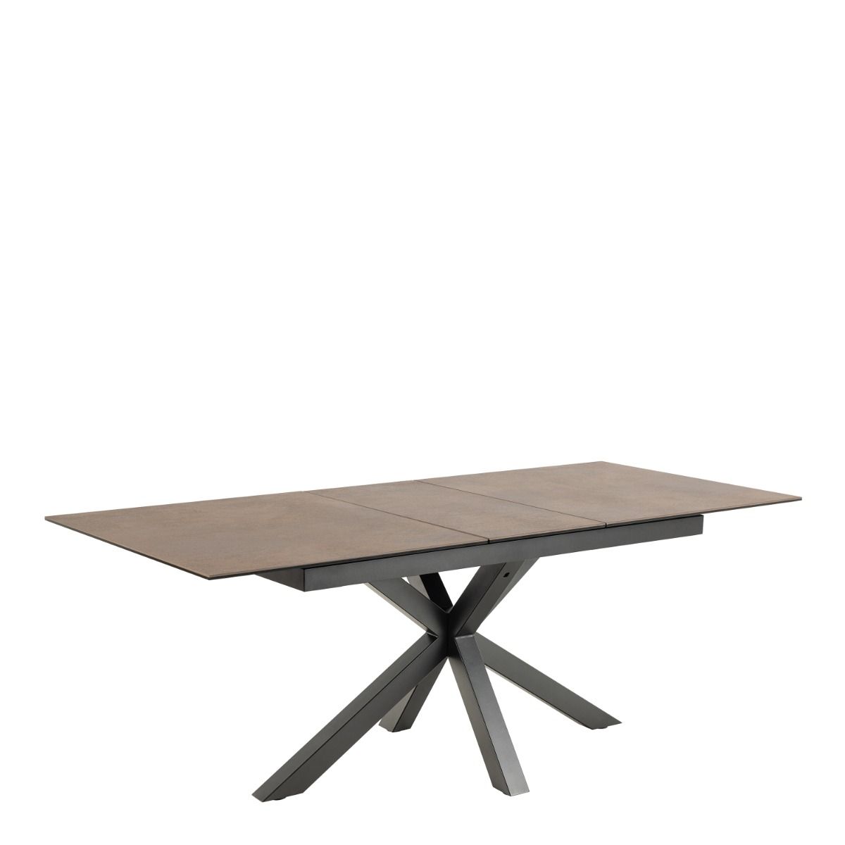 Heaven Extendable Dining Table with Ceramic Rusty Brown Top 168–210cm
