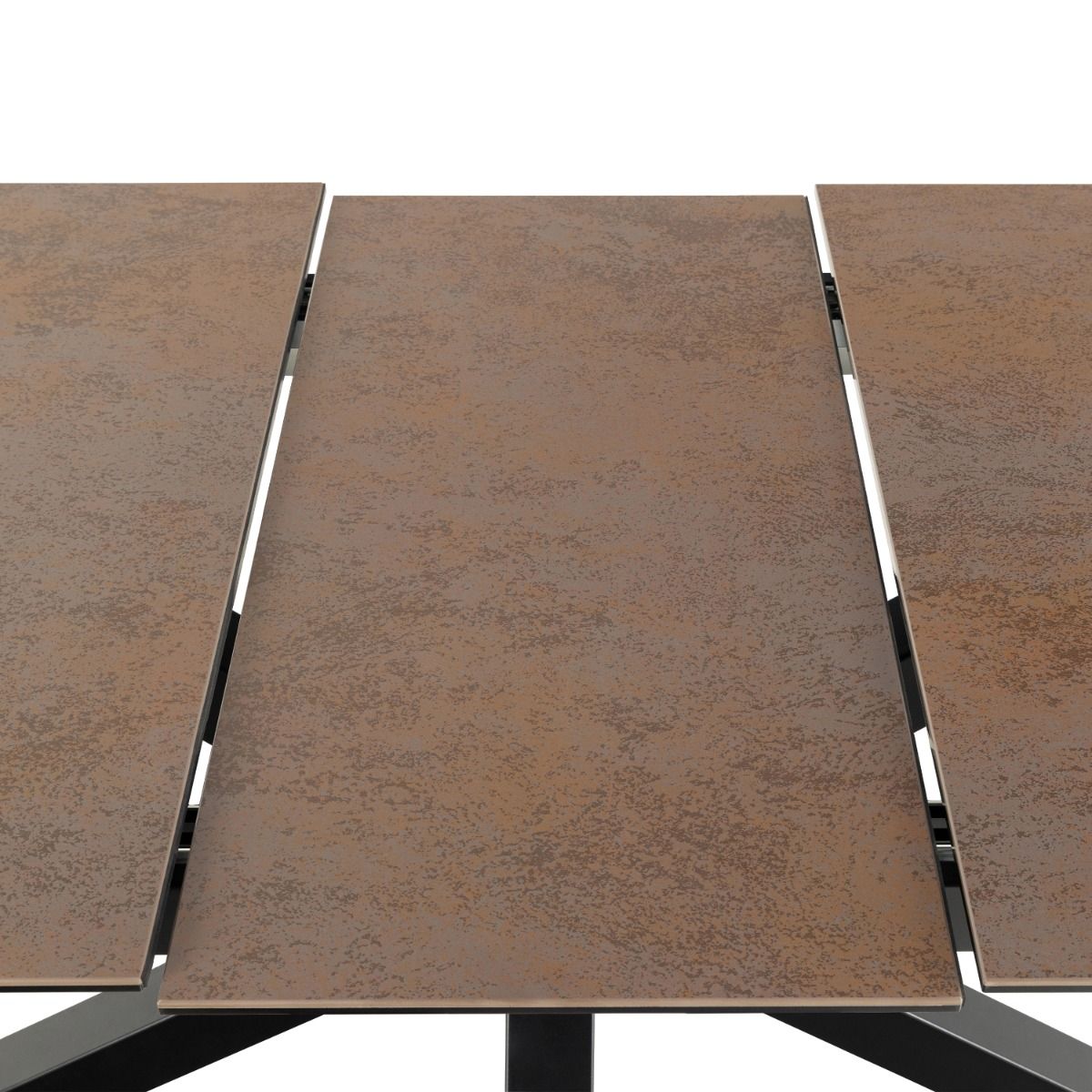 Heaven Extendable Dining Table with Ceramic Rusty Brown Top 168–210cm