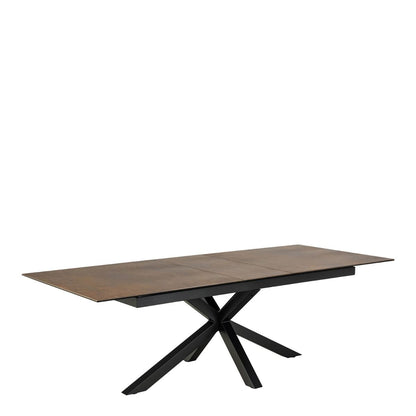 Heaven Extendable Dining Table with Ceramic Rusty Brown Top 200–240cm