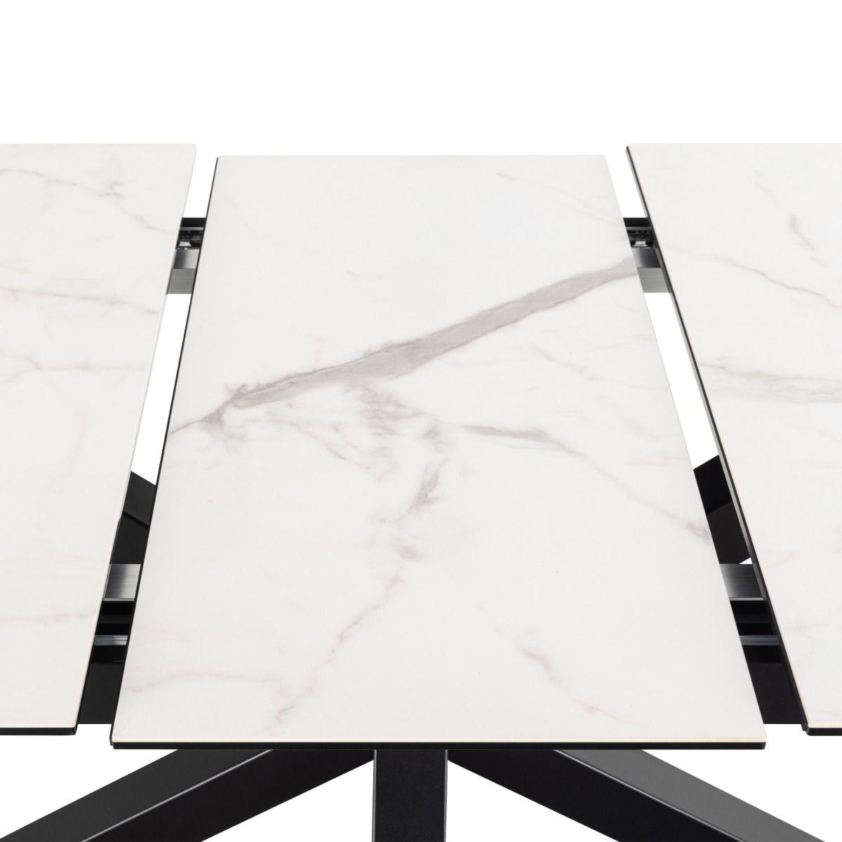Heaven Extendable Dining Table with Ceramic White Top 168–210cm