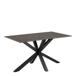 Heaven Dining Table with Ceramic Black Top 135x75.5cm