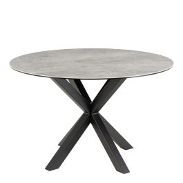 Heaven Round Dining Table with Ceramic Grey Top 119cm