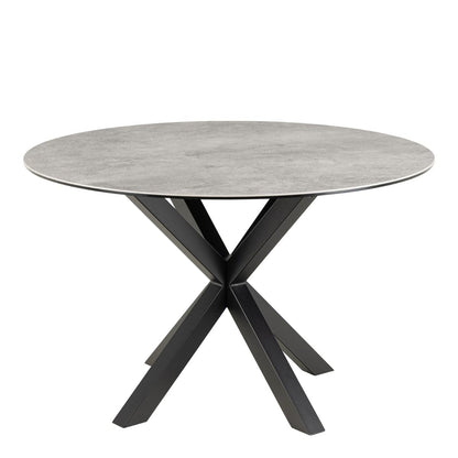 Heaven Round Dining Table with Ceramic Grey Top 119cm