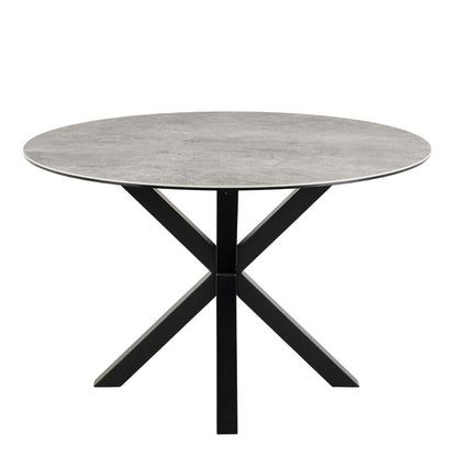 Heaven Round Dining Table with Ceramic Grey Top 119cm