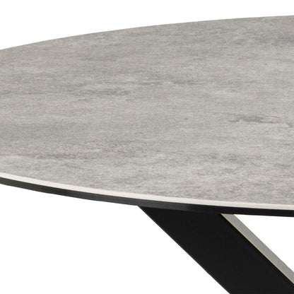 Heaven Round Dining Table with Ceramic Grey Top 119cm