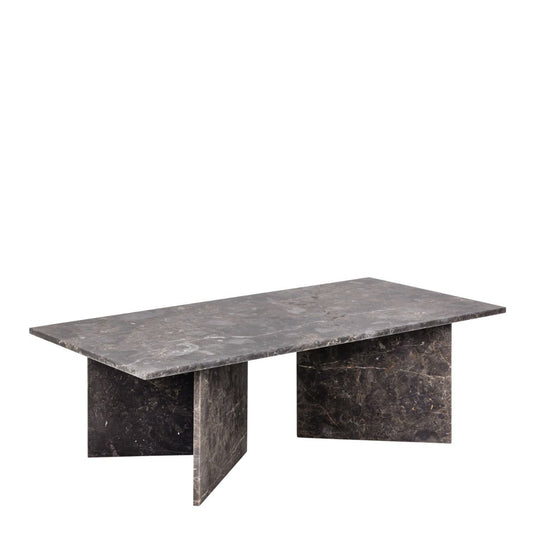 Vega Rectangular Coffee Table with Marron Marble Top 140cm