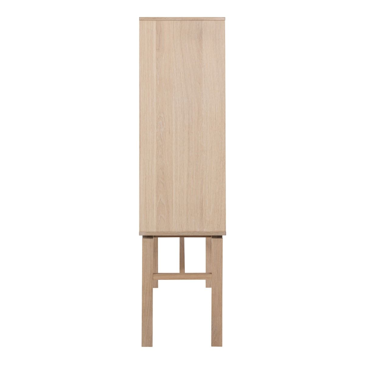 Linley Cabinet with 2 Doors and 4 Shelves in White Oak