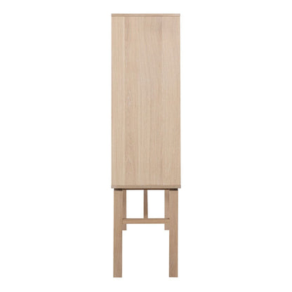 Linley Cabinet with 2 Doors and 4 Shelves in White Oak