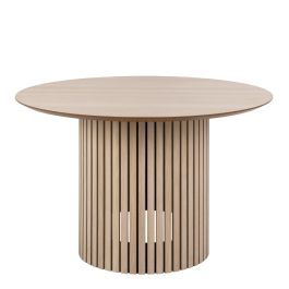 Linley Round Dining Table in White Oak 120x75cm