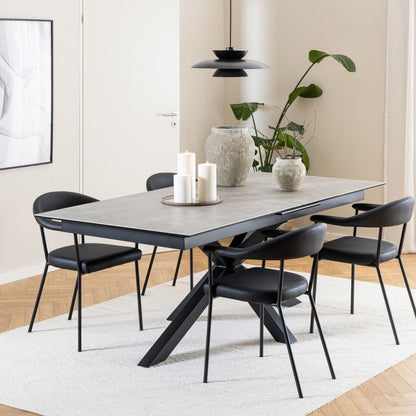 Heaven Extendable Dining Table with Ceramic Grey Top 200–240cm