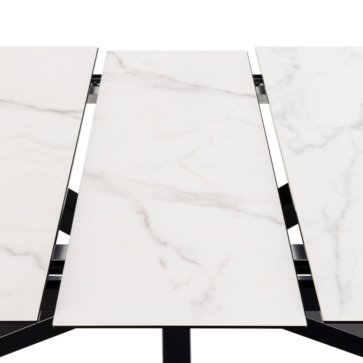 Heaven Extendable Dining Table with Ceramic White Top 200 to 240cm