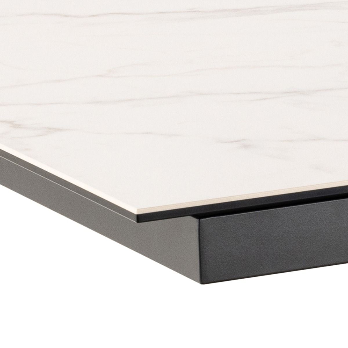 Heaven Extendable Dining Table with Ceramic White Top 200 to 240cm