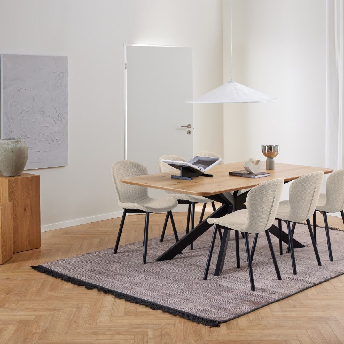Irwine Dining Table in Matt Oak 200x100cm