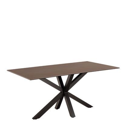 Heaven Dining Table in Ceramic Rusty Brown 160x90cm
