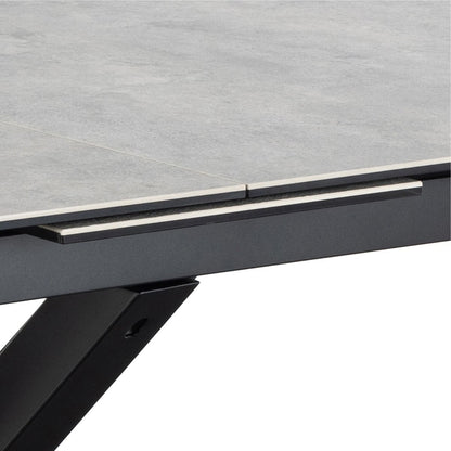 Heaven Extendable Dining Table with Ceramic Grey Top 168–210cm