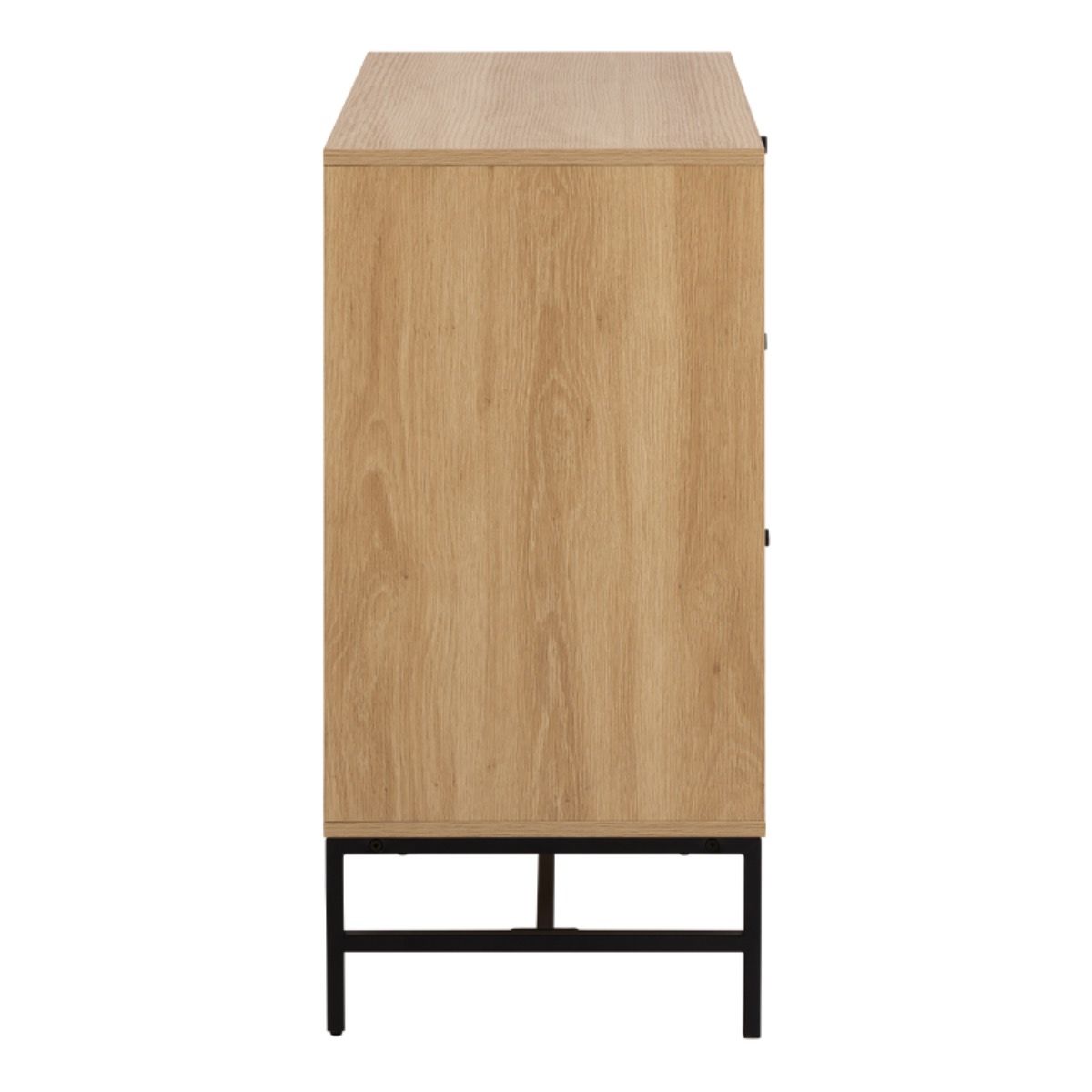 Albany Chest of 3 Drawers in Oak/Black Legs