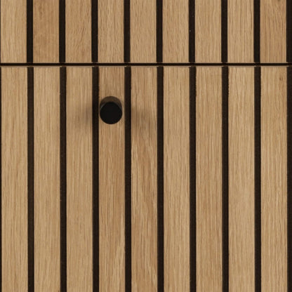 Albany Chest of 3 Drawers in Oak/Black Legs