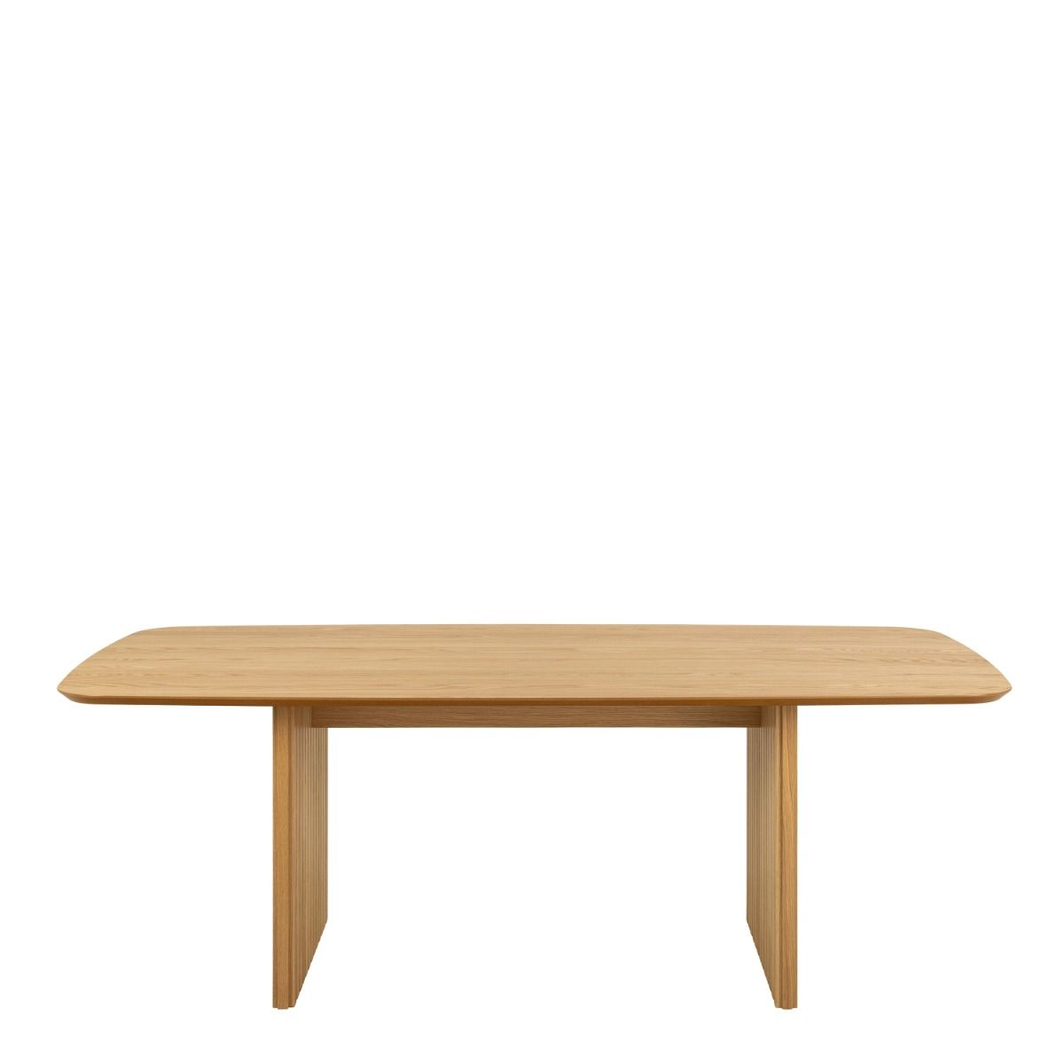 Christo Dining Table in Oak 220x105cm includes 6 Ida Dining Chairs in Black