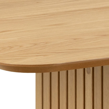 Christo Dining Table in Oak 220x105cm includes 6 Ida Dining Chairs in Black