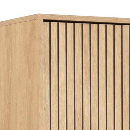 Albany Wardrobe 2 Doors in Oak/Black Legs