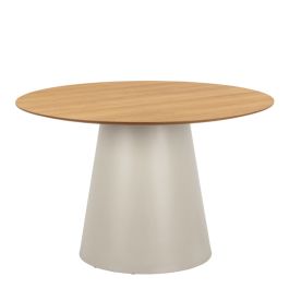 Soli Round Dining Table in Oak/Grey 120x120cm