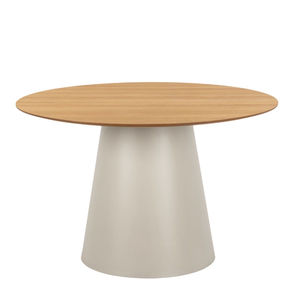 Soli Round Dining Table in Oak/Grey 120x120cm