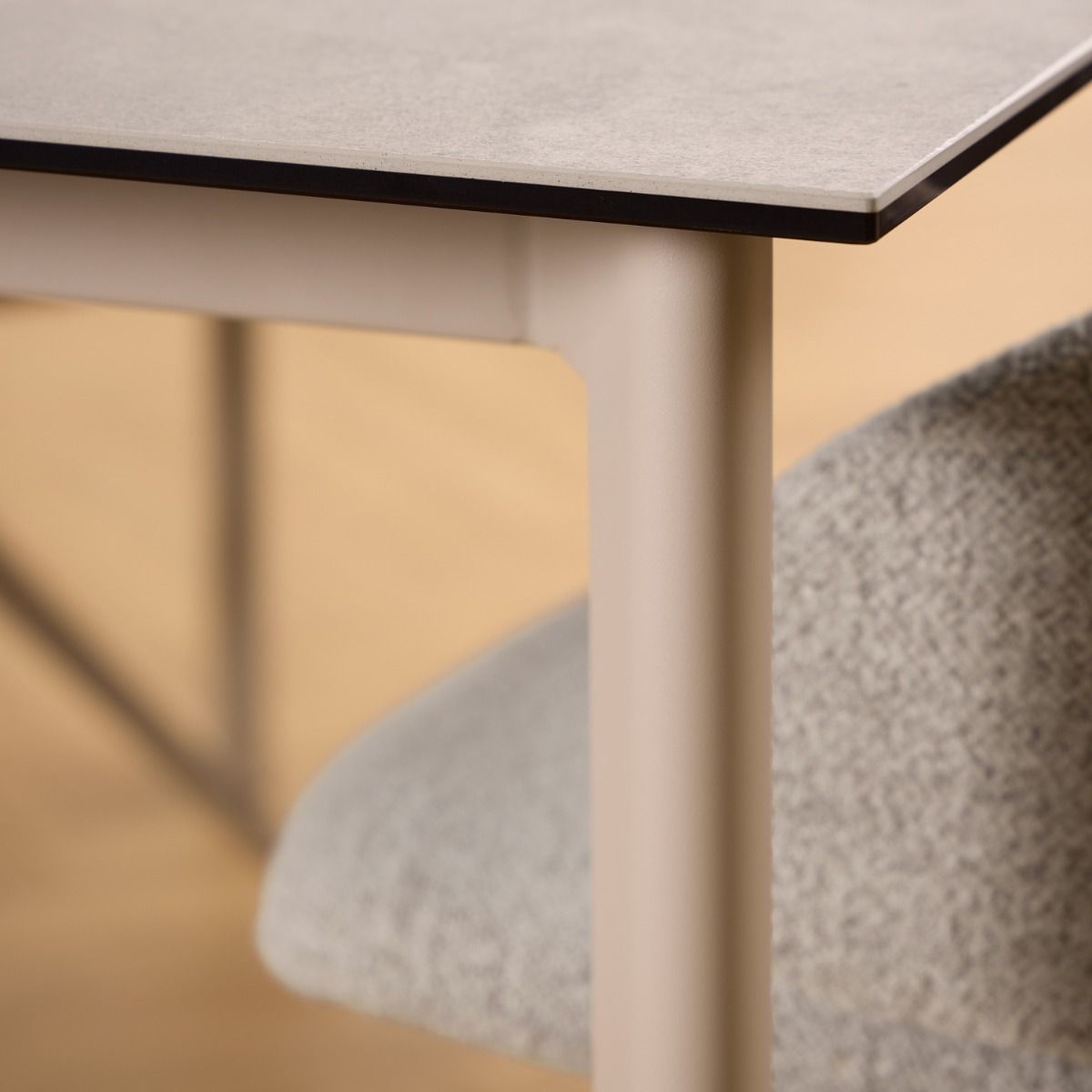 Palermo Ceramic Dining Table in Grey 160x90cm