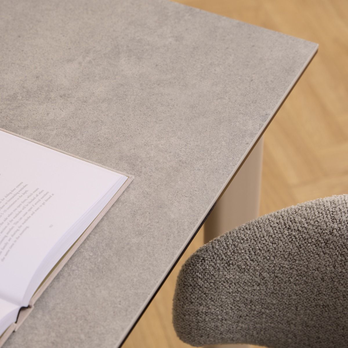 Palermo Ceramic Dining Table in Grey 160x90cm