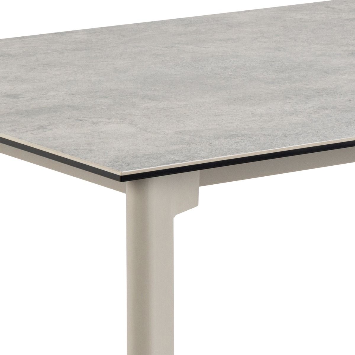 Palermo Ceramic Dining Table in Grey 160x90cm