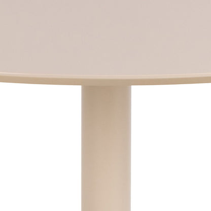 Ibiza Round Dining Table with Beige Top and Matt Beige Base 110x74cm