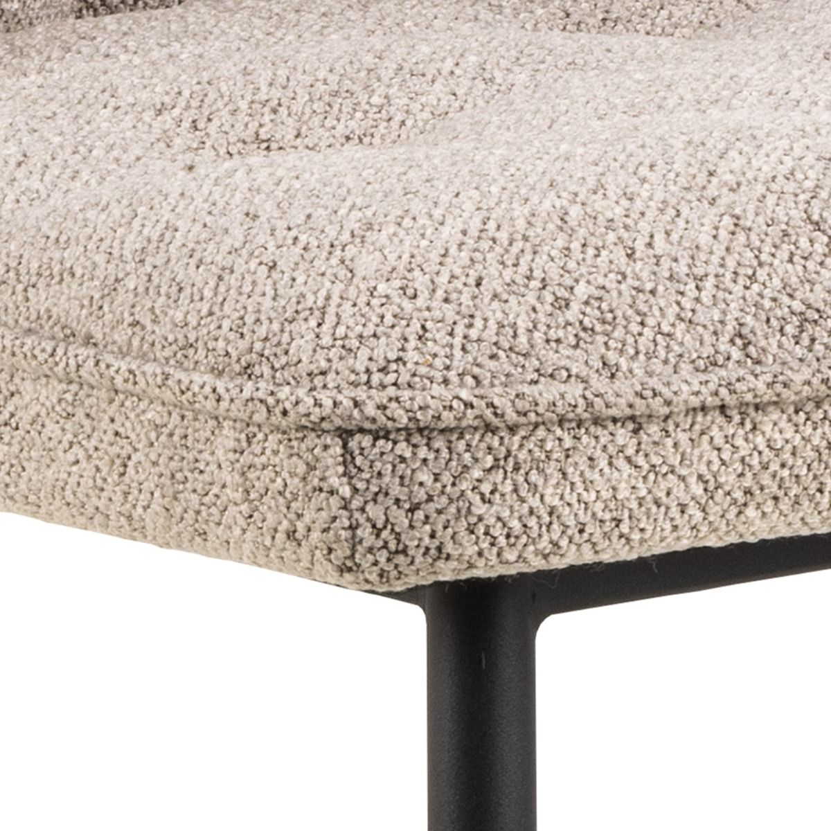 Wicklow Rectangular Dining Table in Grey/Black 140x80cm includes 4 Brooke Dining Chairs in Monza Beige