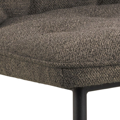 Wicklow Rectangular Dining Table in Grey/Black 140x80cm includes 4 Brooke Dining Chairs in Taupe