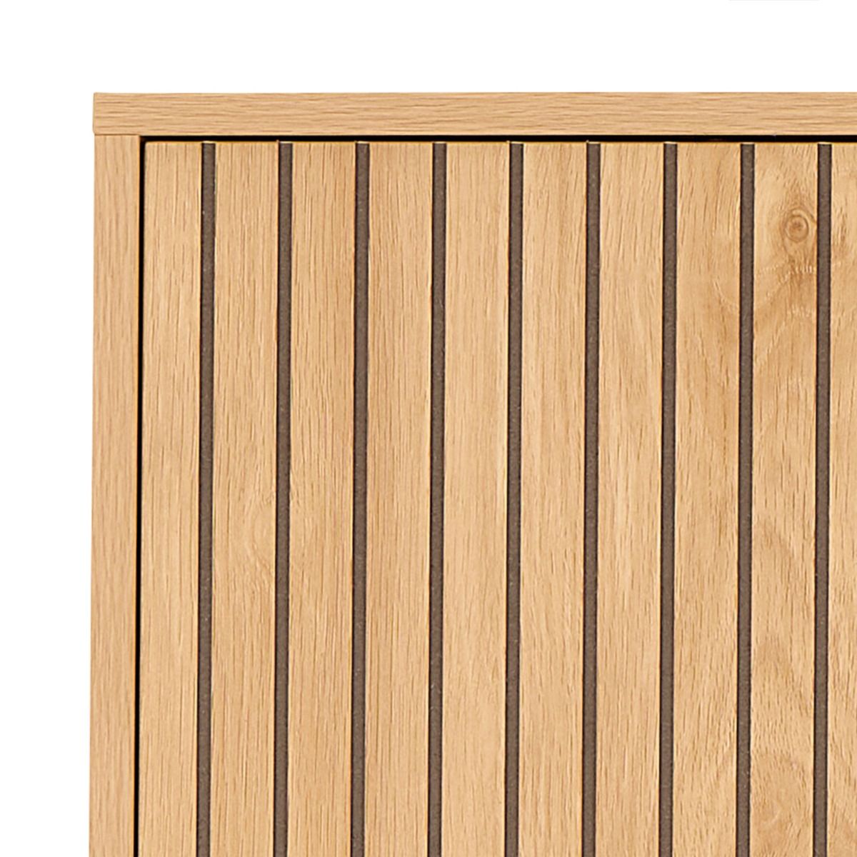 Jaipur Cabinet 2 Doors 3 Shelves With Oak Lamella Front