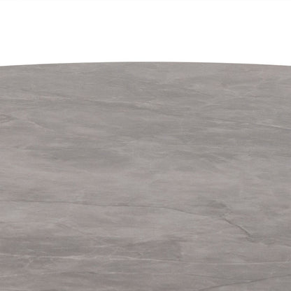Malta Ceramic Round Dining Table Grey/Black 90x75cm