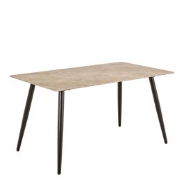 Wicklow Ceramic Dining Table Brown/Black 140x80cm