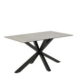 Heaven Dining Table with Ceramic Grey Top 135x75.5cm