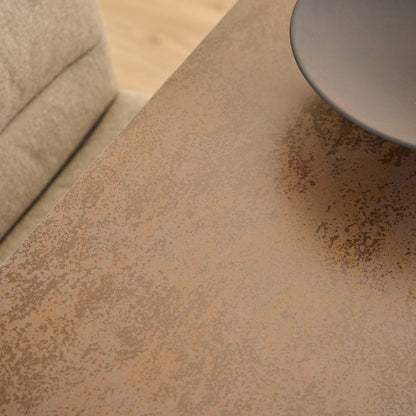 Heaven Dining Table with Ceramic Rusty Brown Top 135x80cm includes 4 Dean Beige Swivel Dining Chairs