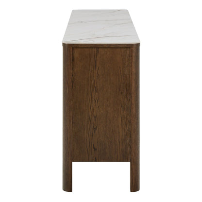 Southampton Sideboard With 2 Doors 2 Drawers and 2 Shelves in Cream Ceramic