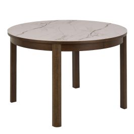 Southampton Round Extendable Dining Table in Cream Ceramic 120x120cm