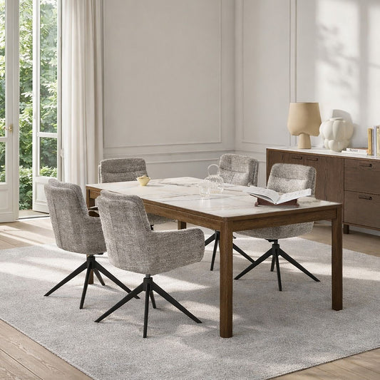 Southampton Dining Table in Cream Ceramic 180x90cm