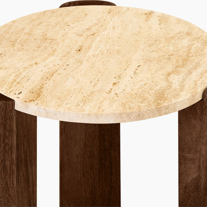 Bauman Round Side Table, Marble