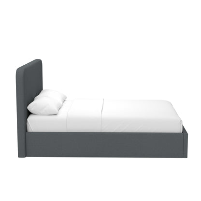Grey Fabric Small Double Ottoman Storage Bedframe