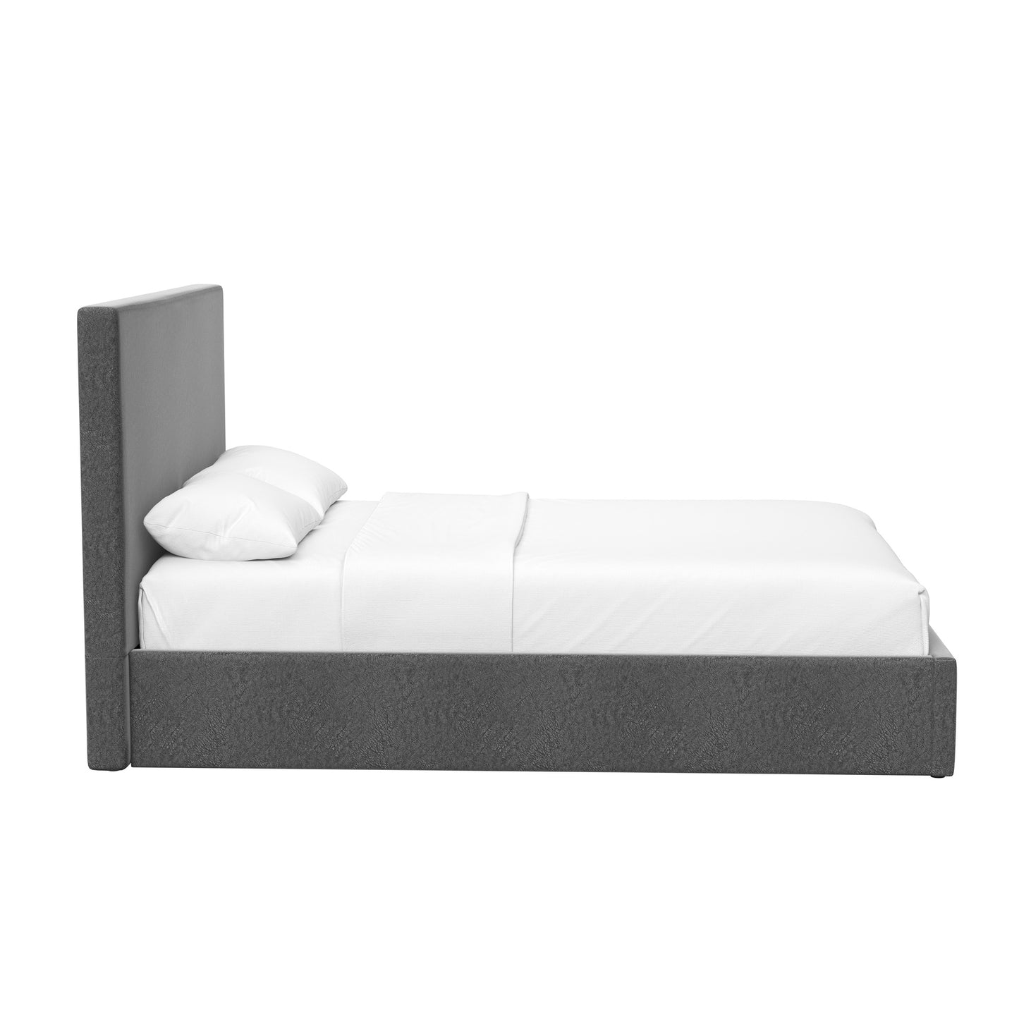 Small Double Ottoman Storage Bedframe – Fossil Grey Fabric