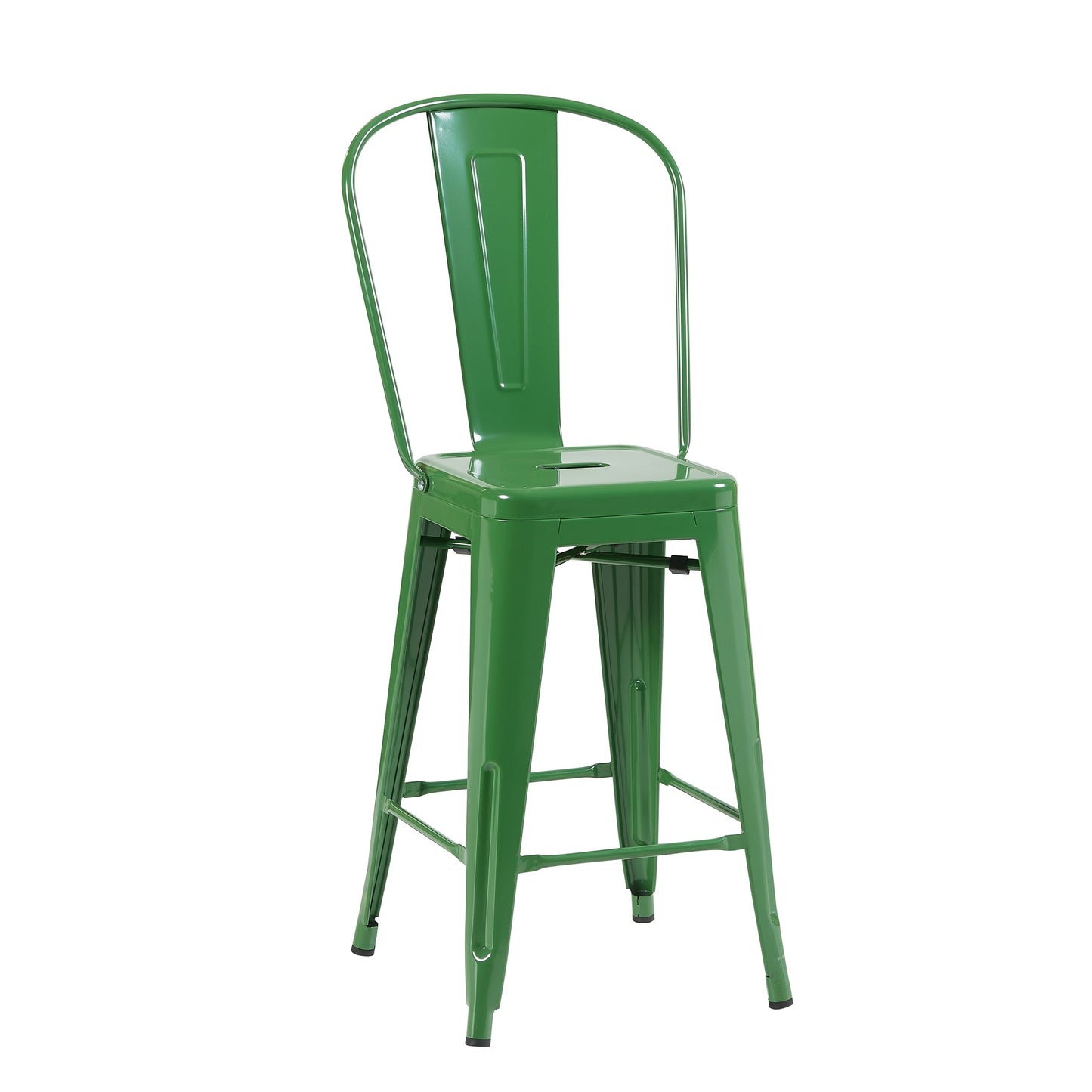 Bistro Pack of 4 24" Green Bar Chairs – Durable & Stylish