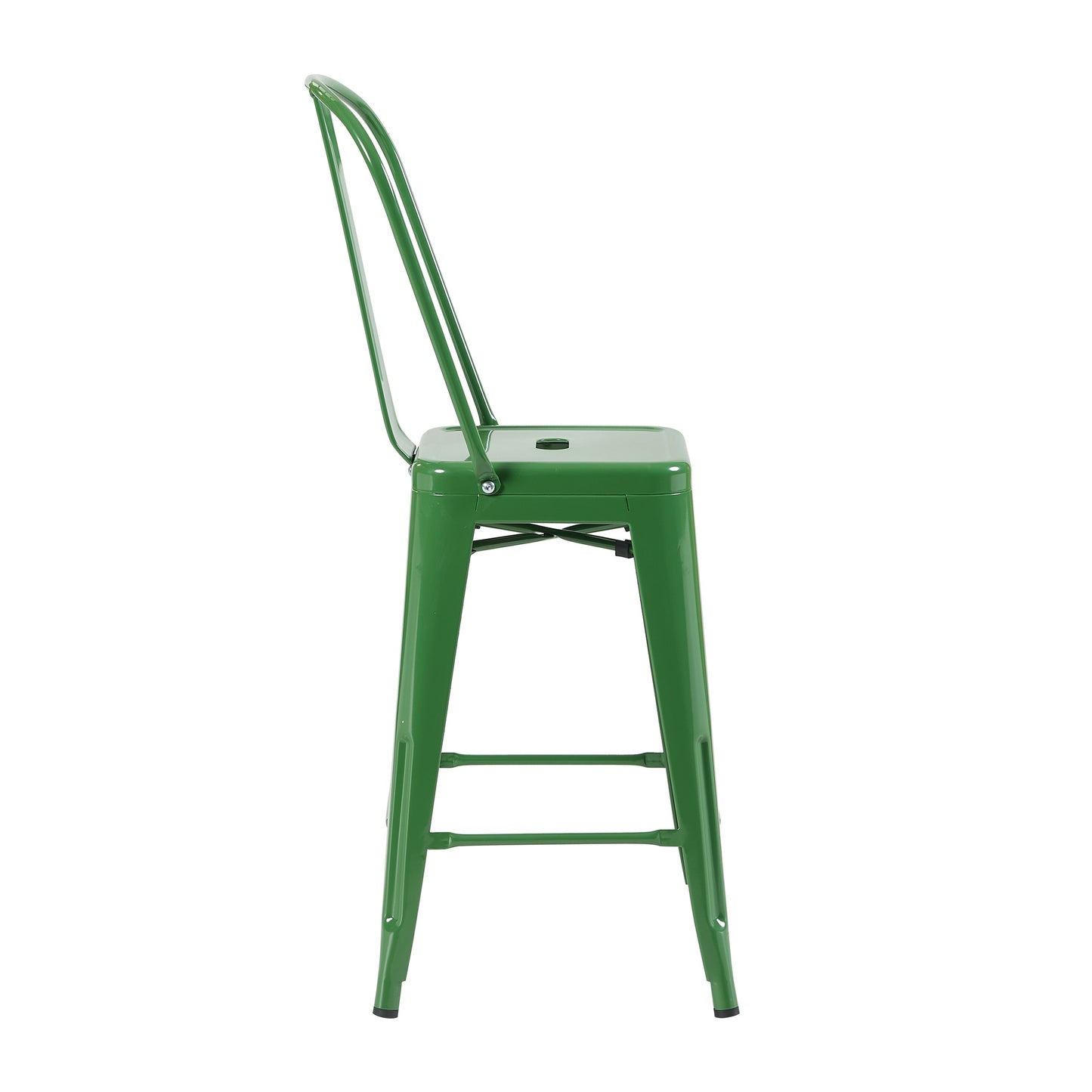 Bistro Pack of 4 24" Green Bar Chairs – Durable & Stylish
