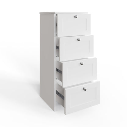FWStyle Artus Shaker 4-Drawer Chest – Matt White
