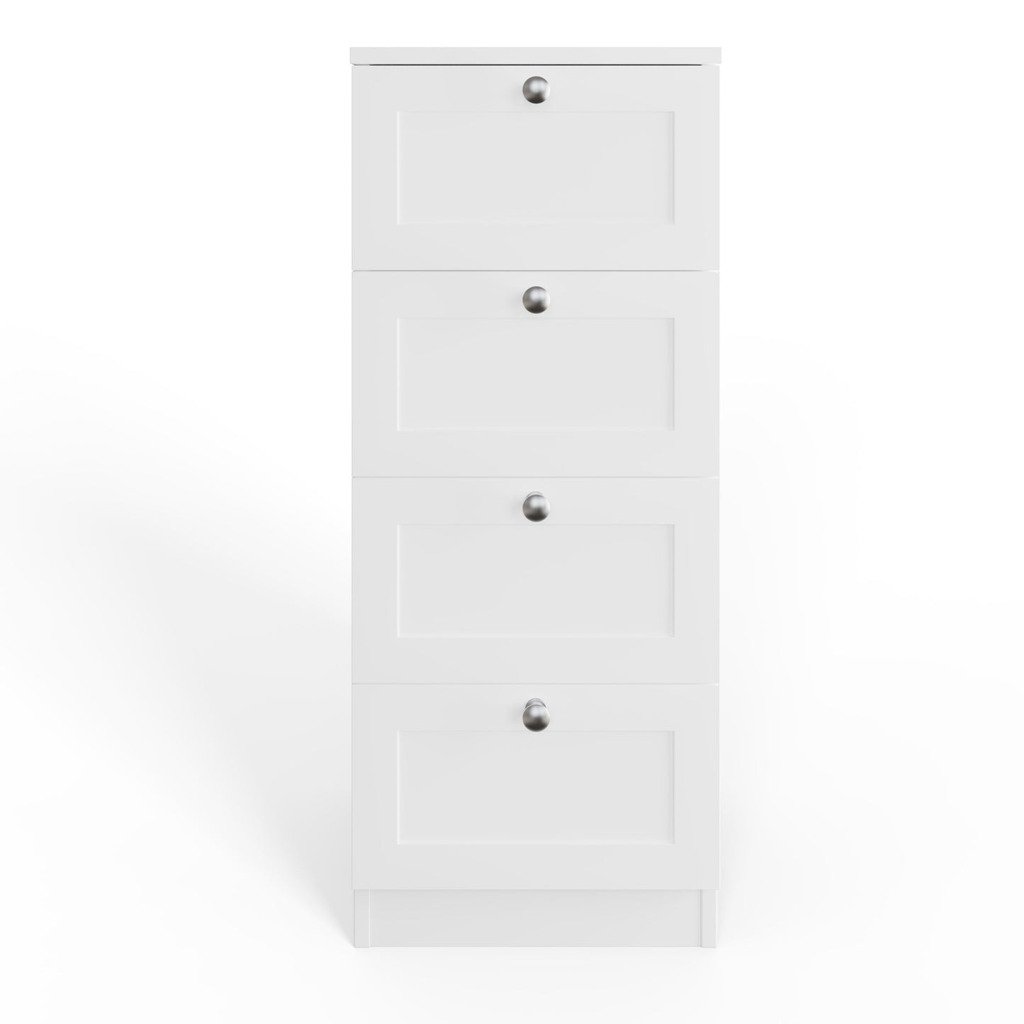 FWStyle Artus Shaker 4-Drawer Chest – Matt White