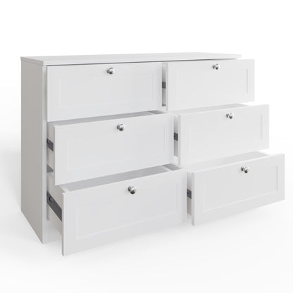 Artus Shaker 6 Drawer Chest of Drawers – Matt White